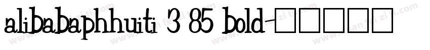 alibabaphhuiti 3 85 bold字体转换